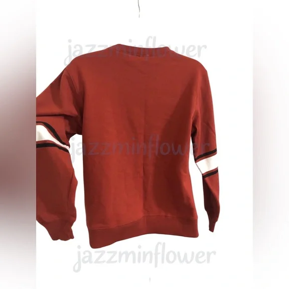 Dark red brick Snoopy and tweety graphic print sweatshirt XS brand new - Picture 8 of 8